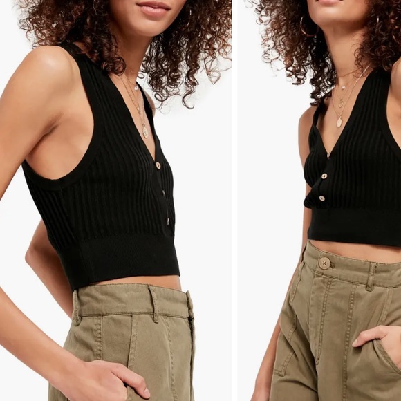 NWT Free People Hot Pink Fucsia  Saturday Morning Crop Tank Size M - Picture 7 of 7